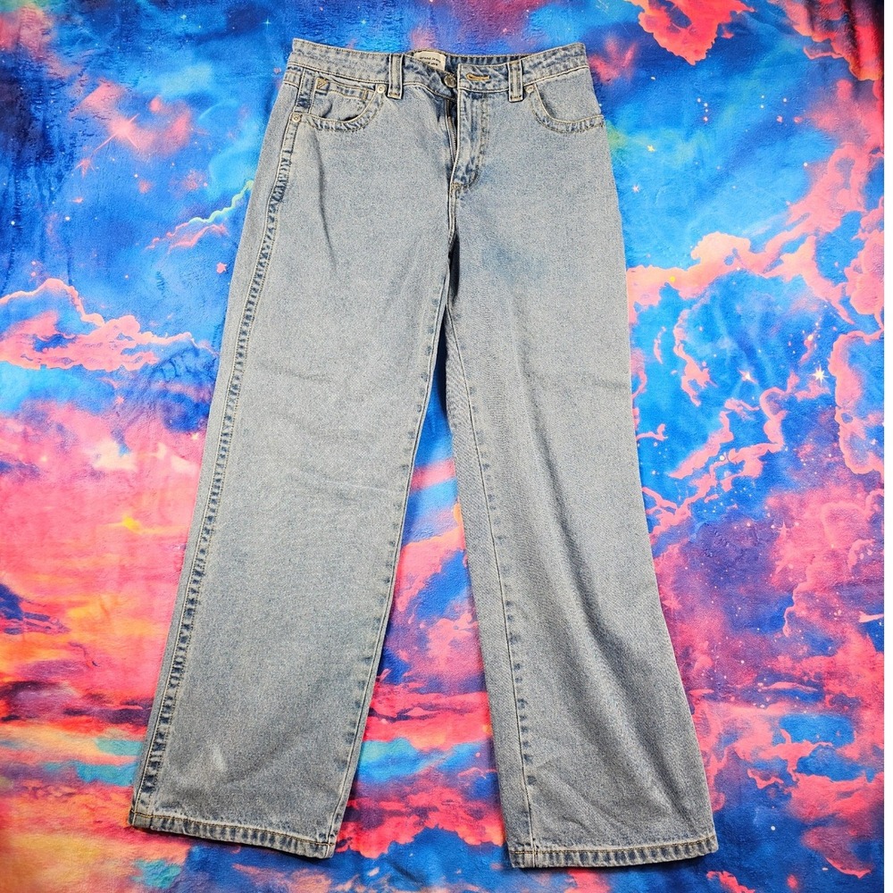 Rip Curl Mid Baggy Cargo style Jeans Light Wash Denim Size 29 AU 11 Side Pocket